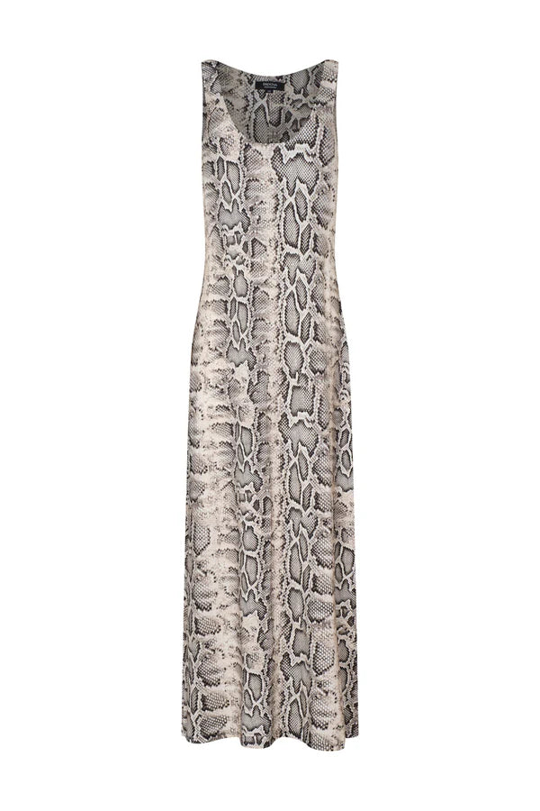 ANIMAL PRINT LEAF LITTER DRESS