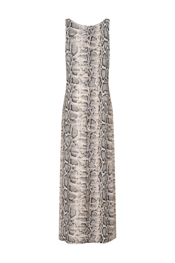 ANIMAL PRINT LEAF LITTER DRESS