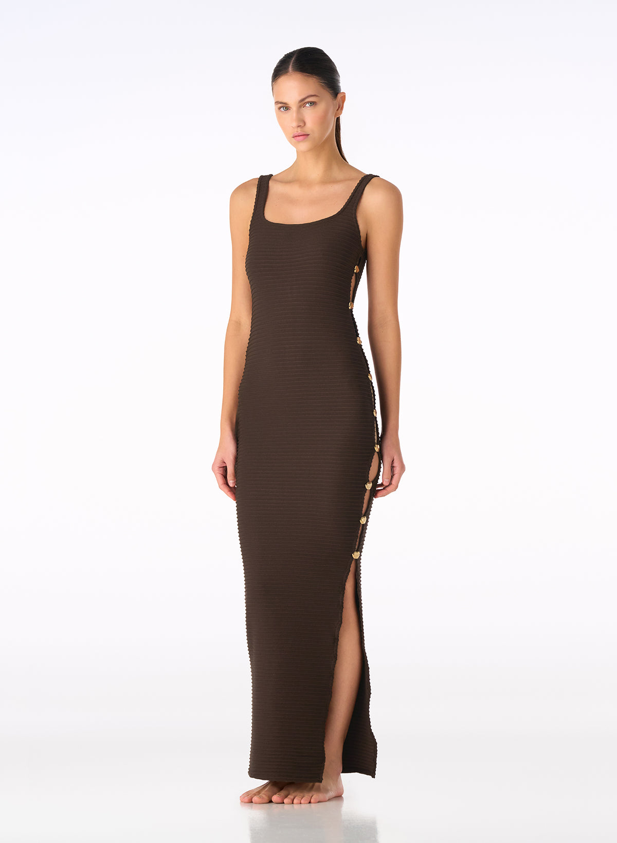 AWE SHELL CHOCOLATE DRESS