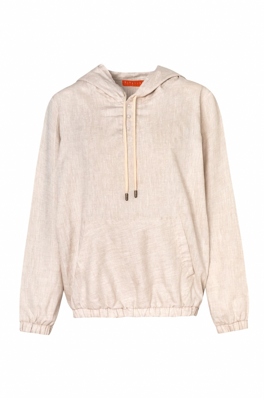 LINEN HOODIE KAKI