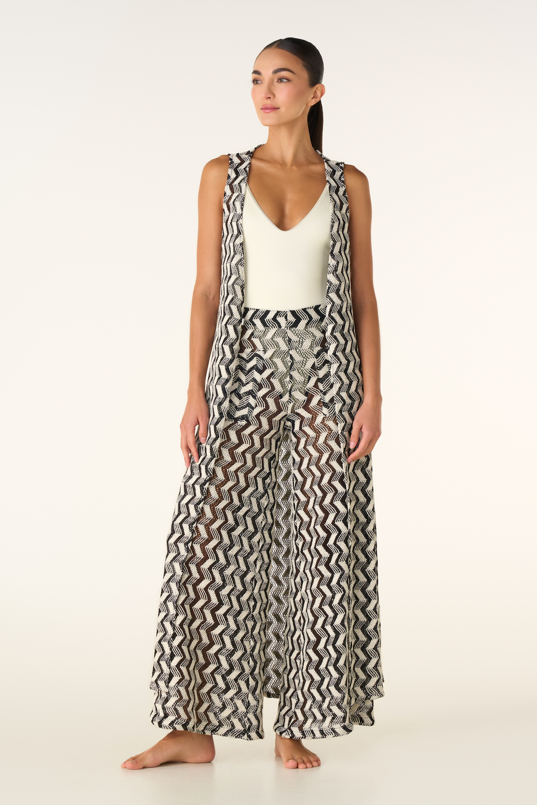 YERA ZIG ZAG BLACK PANTS
