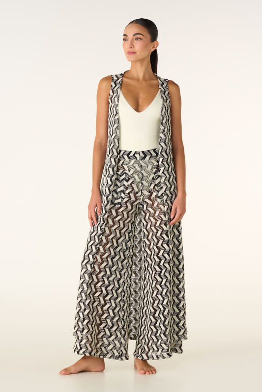 YERA ZIG ZAG BLACK PANTS