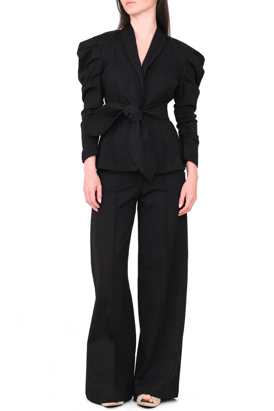 NEW PAULETTE BLACK PANTS WITH GIA BELT