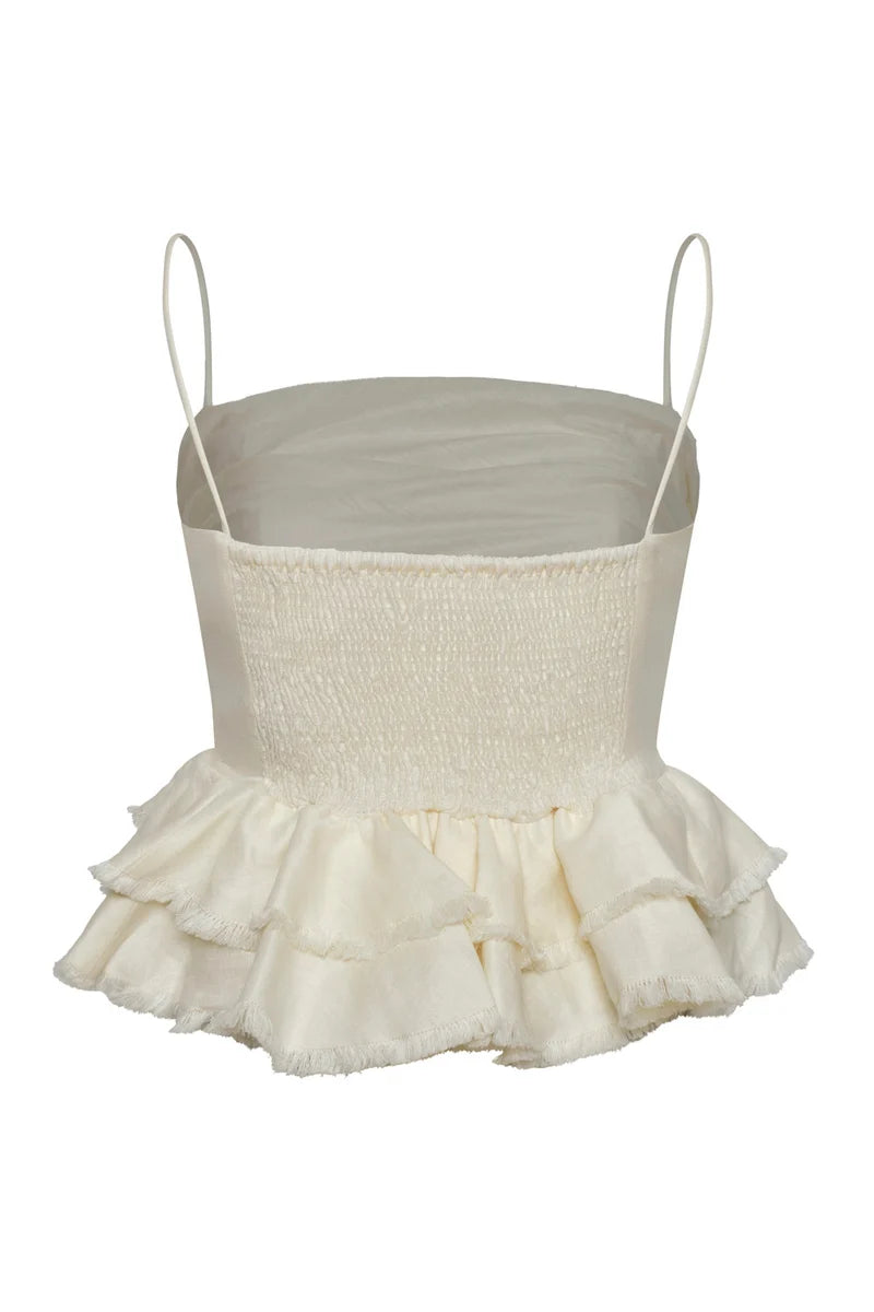 IRINA VAINILLA CROP TOP