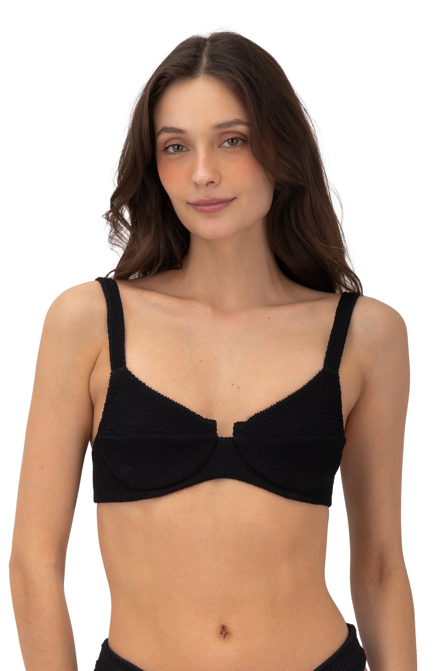 TEXTURED WAVE BLACK BIKINI