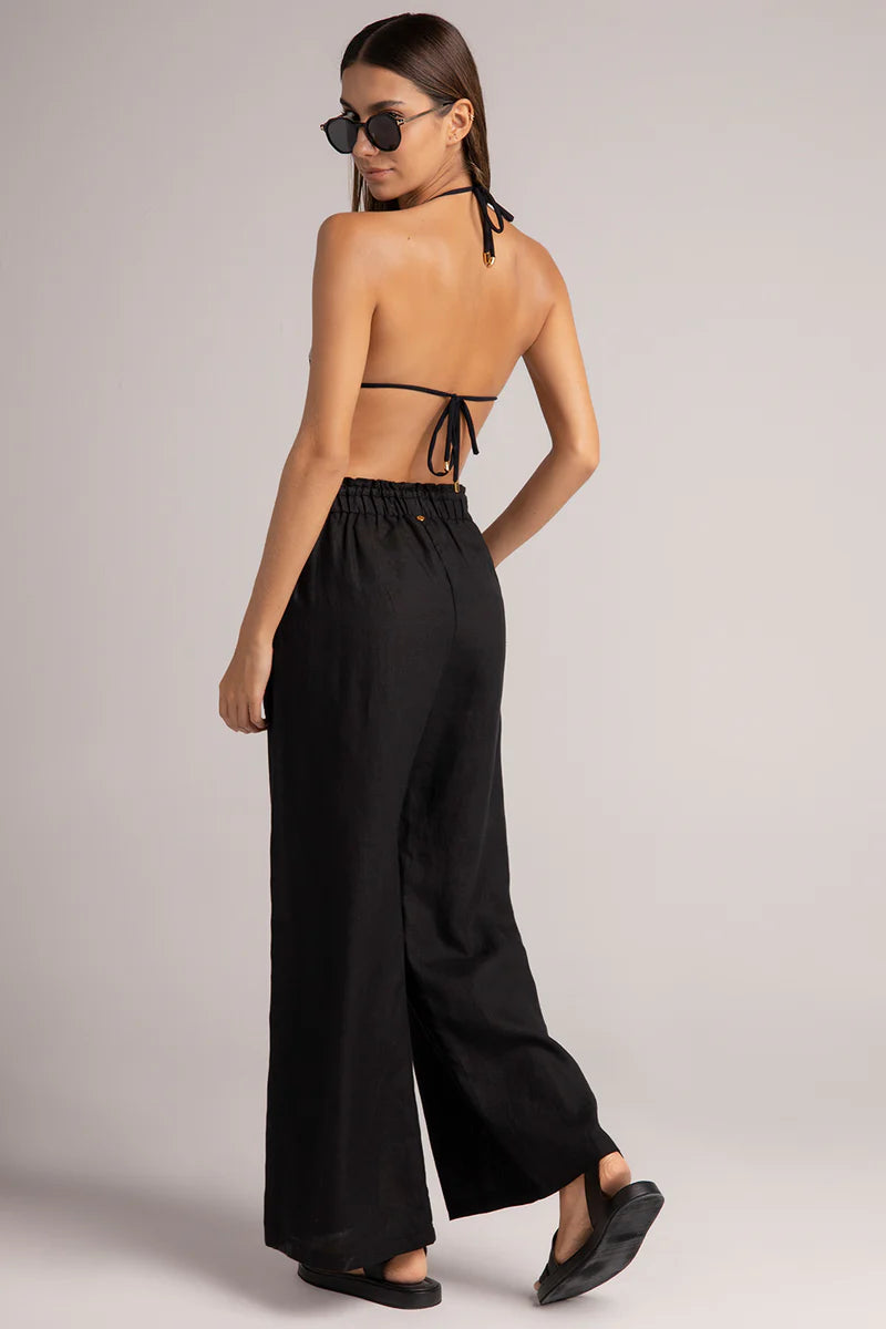 BLACK LINEN PANTS