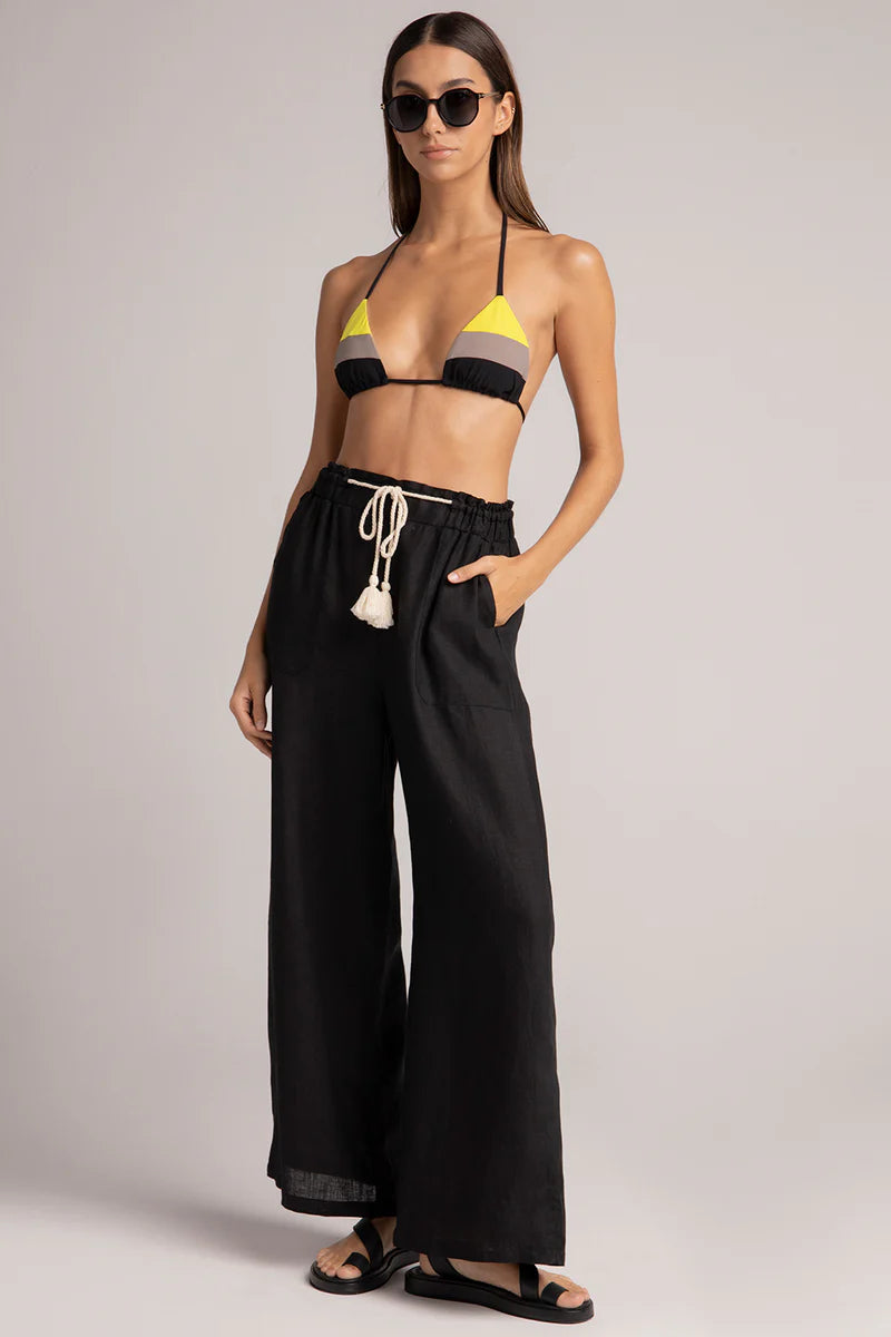 BLACK LINEN PANTS