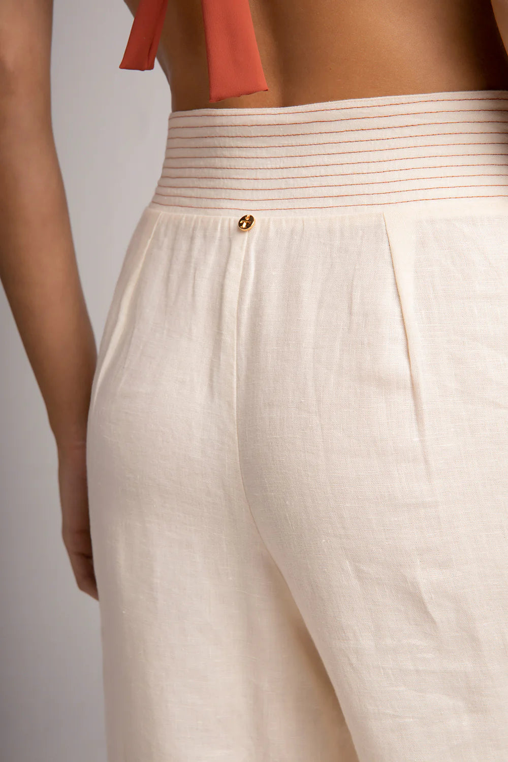 LINEN IVORY PANTS