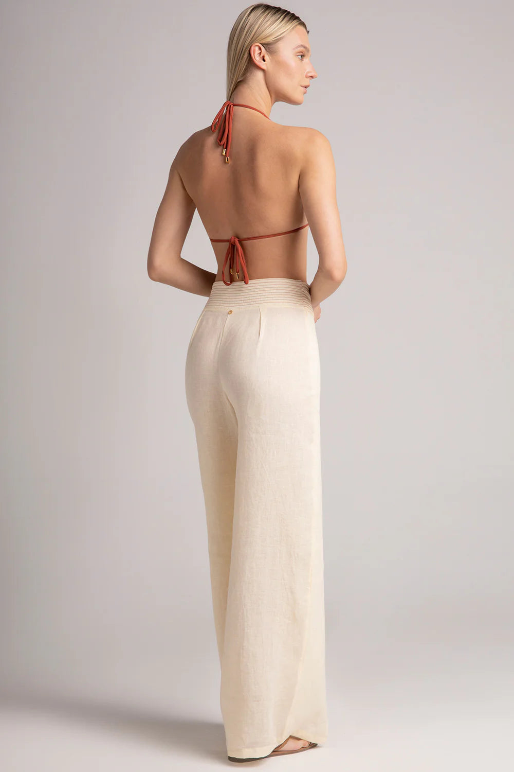 LINEN IVORY PANTS