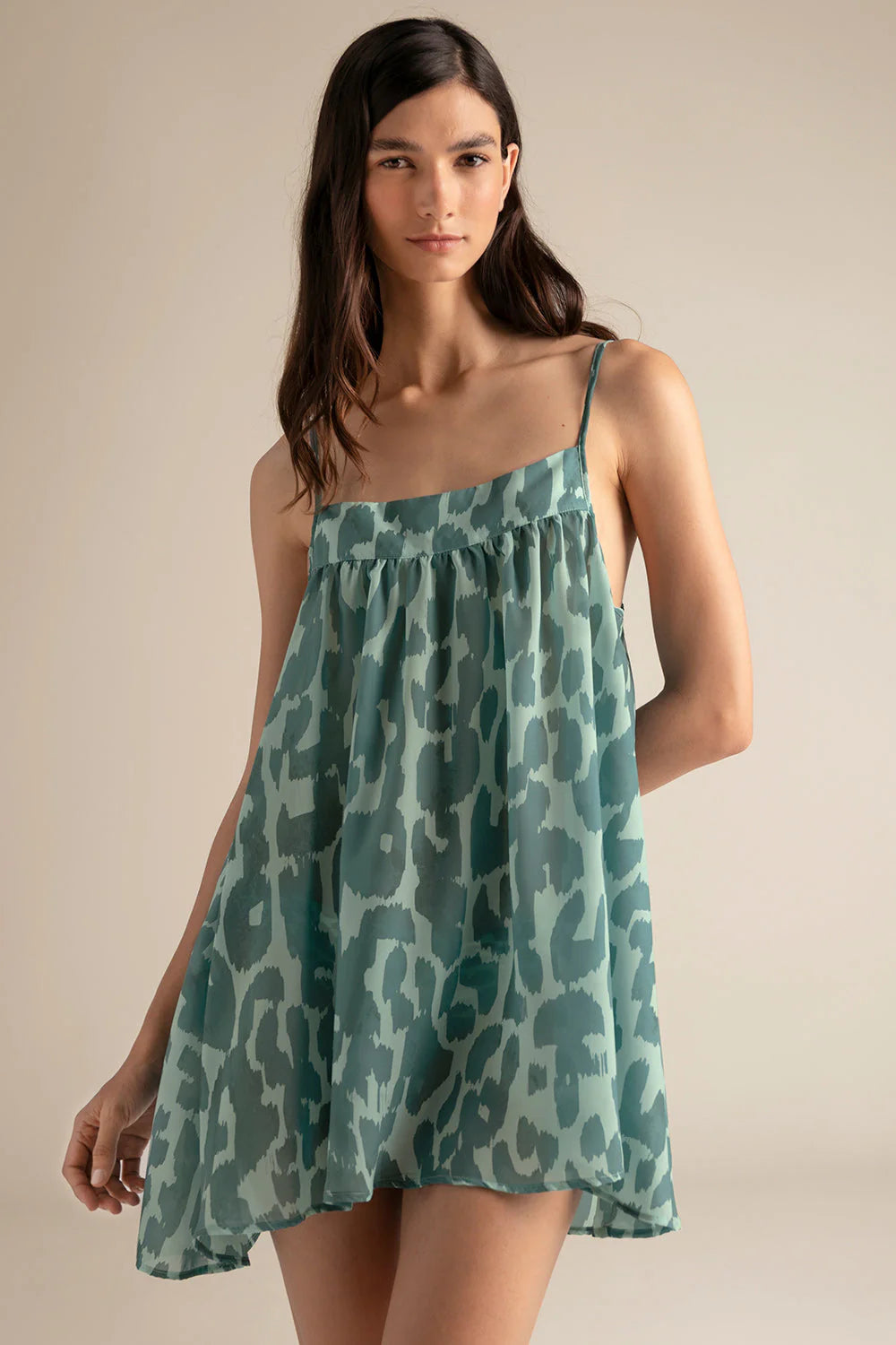 BLUE ANIMAL PRINT DRESS