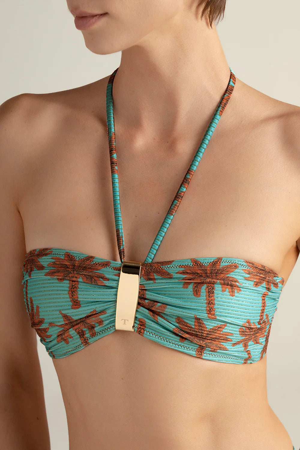 TURQUOISE BANDEAU BIKINI