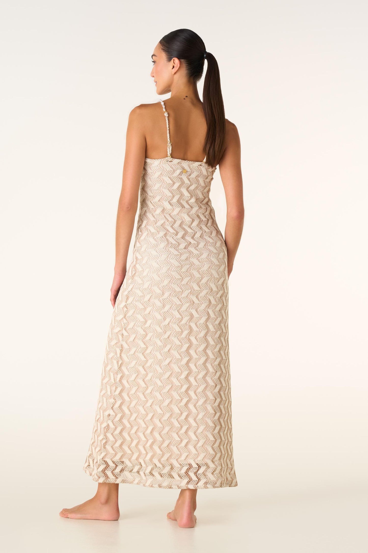 ORIA ZIGZAG SAND DRESS