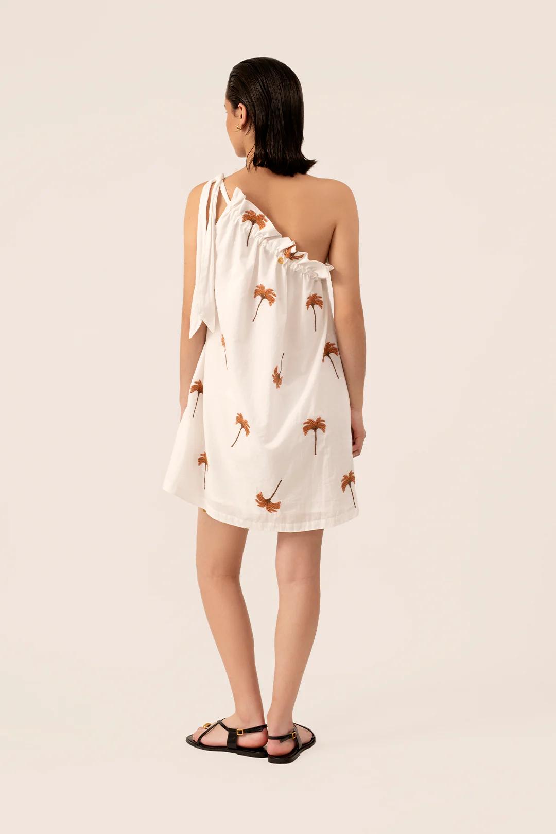 ORANGE PALM MINI DRESS