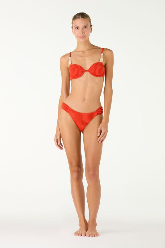 PERLA & VICHY SHELL RED BIKINI