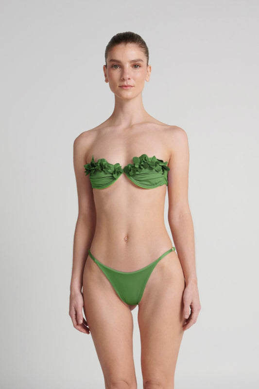 GREEN STRAPLESS BIKINI