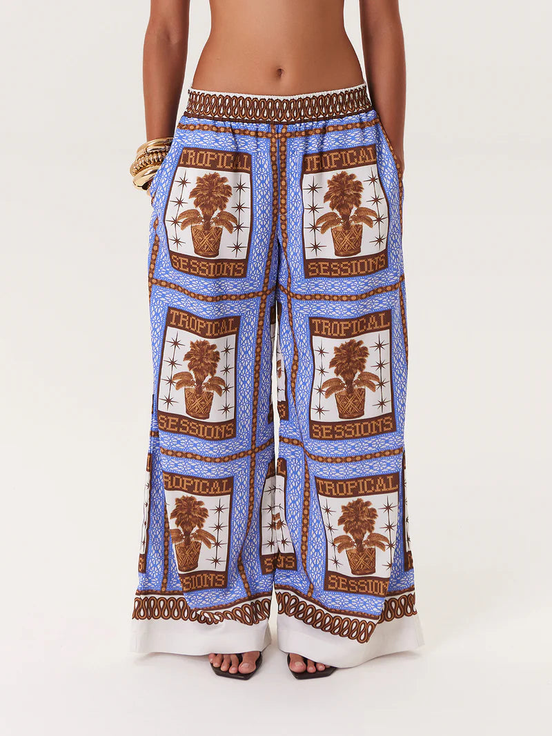 TROPICAL PANTS BLUE