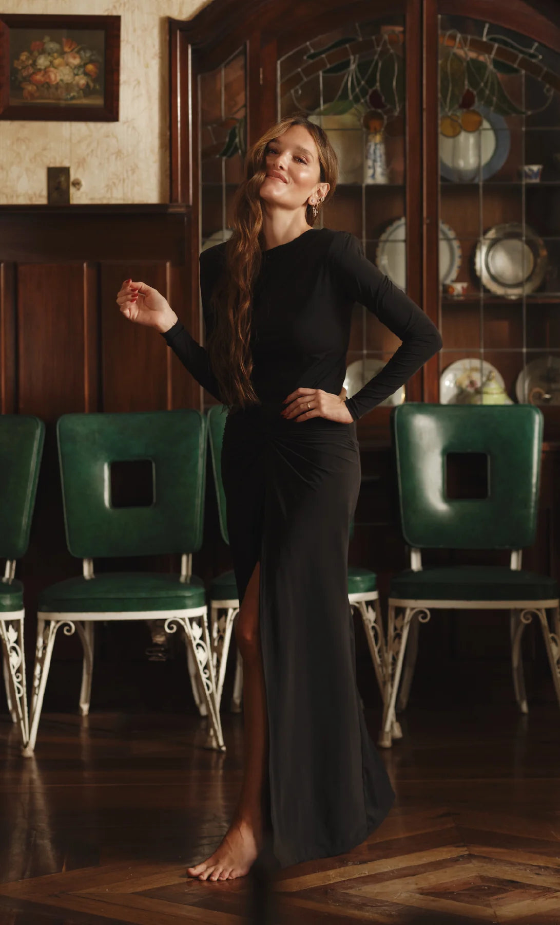 MARCIN BLACK MAXI DRESS