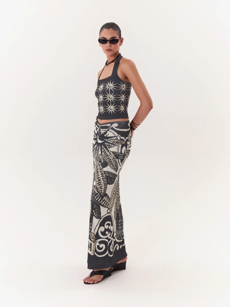 MAXI SKIRT SOLAR BLACK