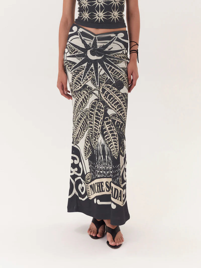 MAXI SKIRT SOLAR BLACK