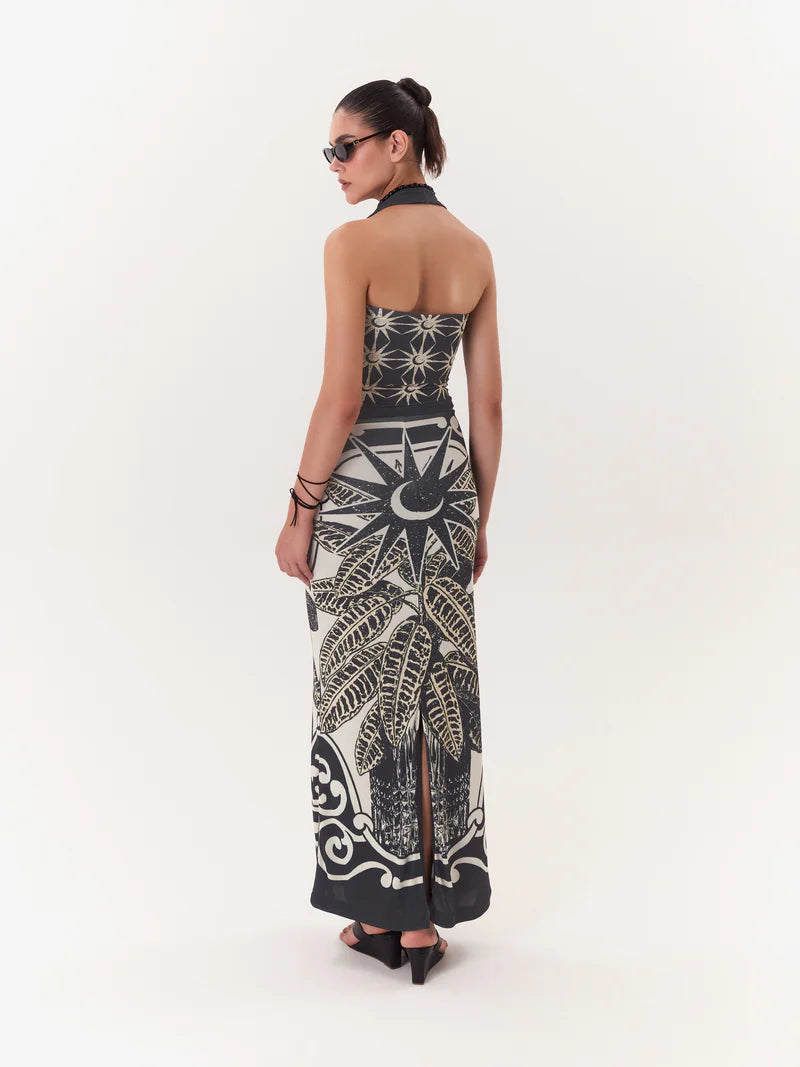MAXI SKIRT SOLAR BLACK