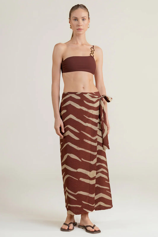 PRINT TERRACOTTA SKIRT