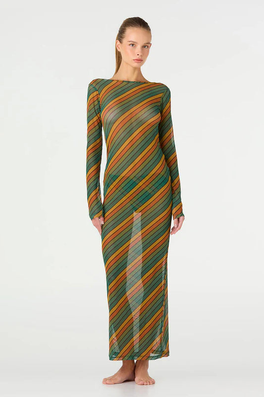 RETRO STRIDE MAYA LONG DRESS