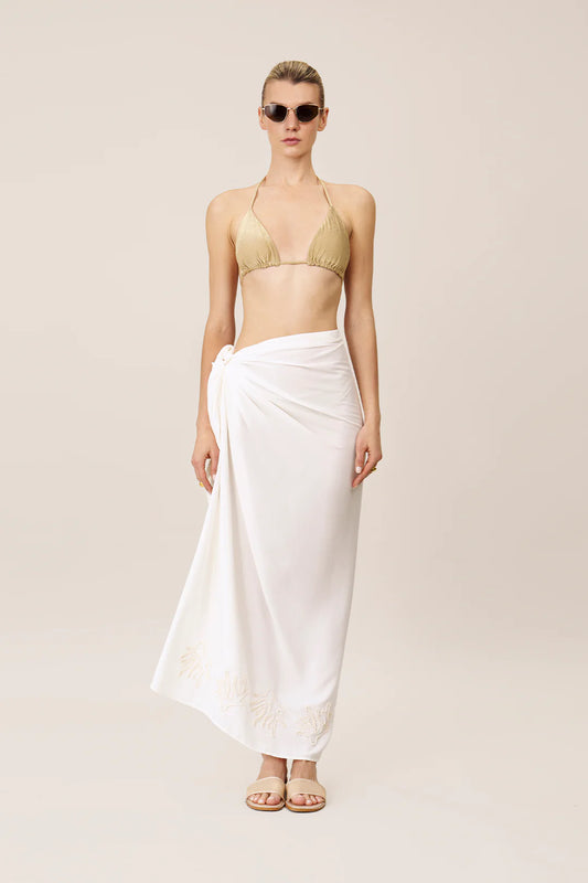 CORAL WHITE PAREO