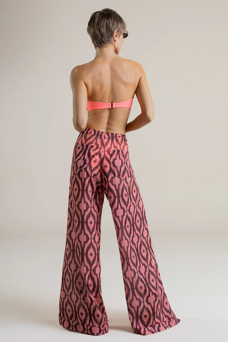 SALMON AND TERRACOTTA PANTS