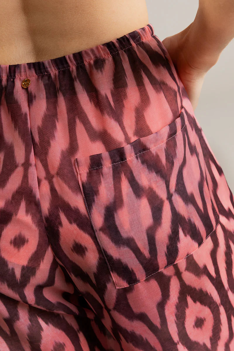 SALMON AND TERRACOTTA PANTS