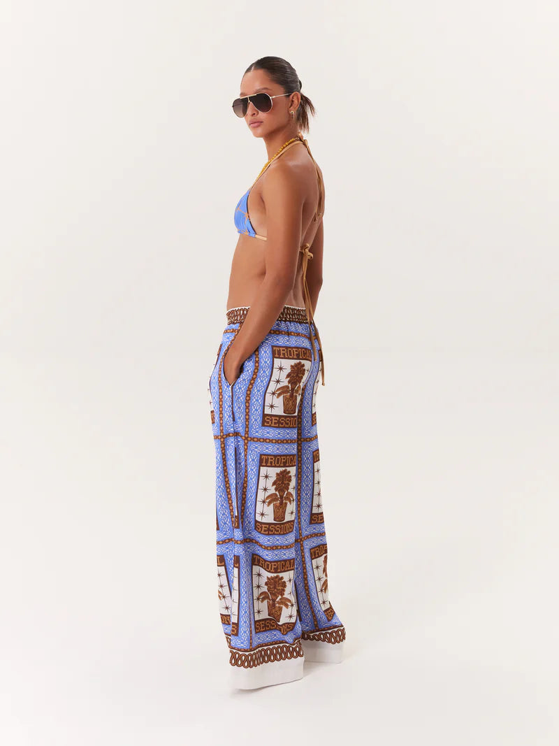 TROPICAL PANTS BLUE