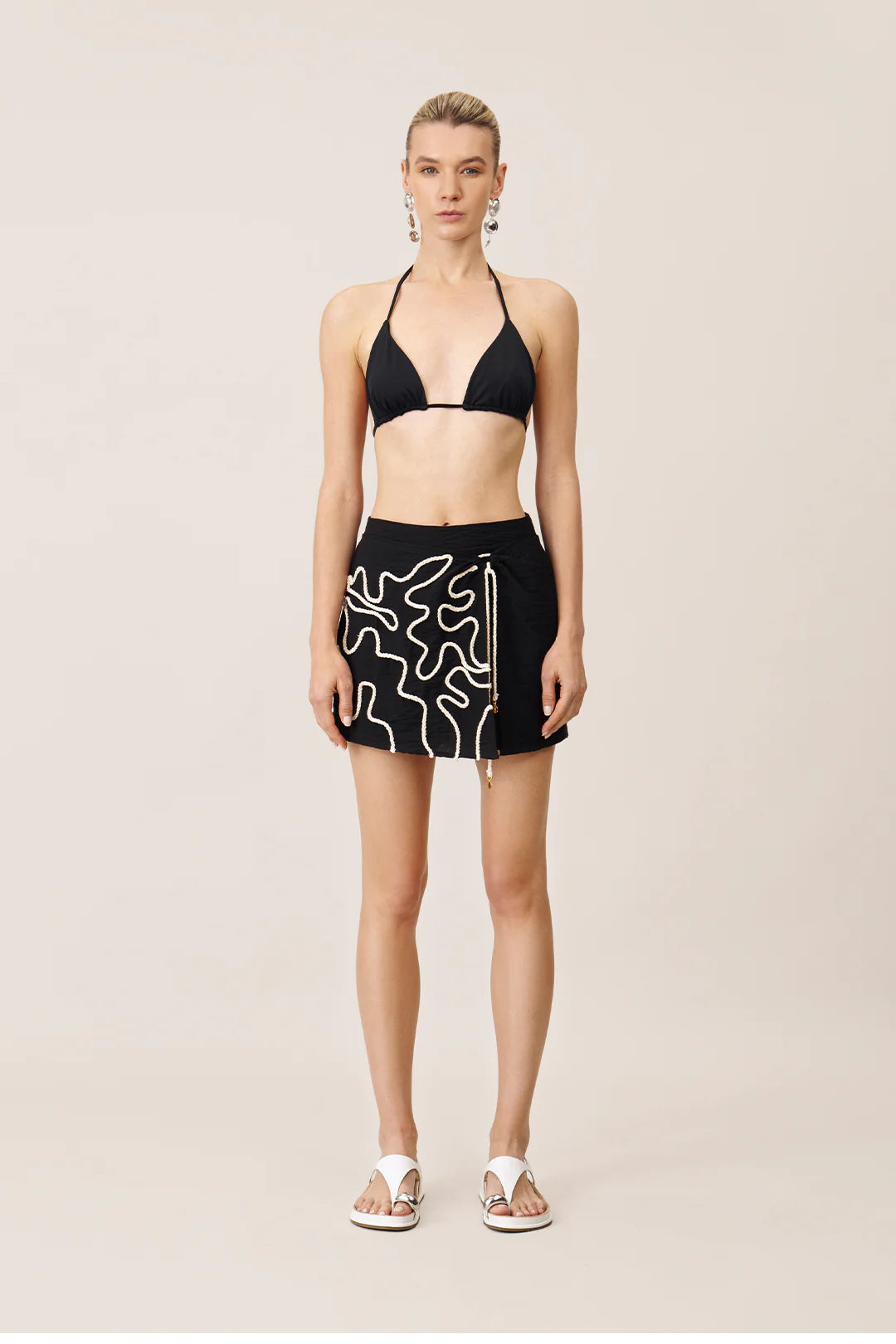 CORAL BLACK MINI SKIRT