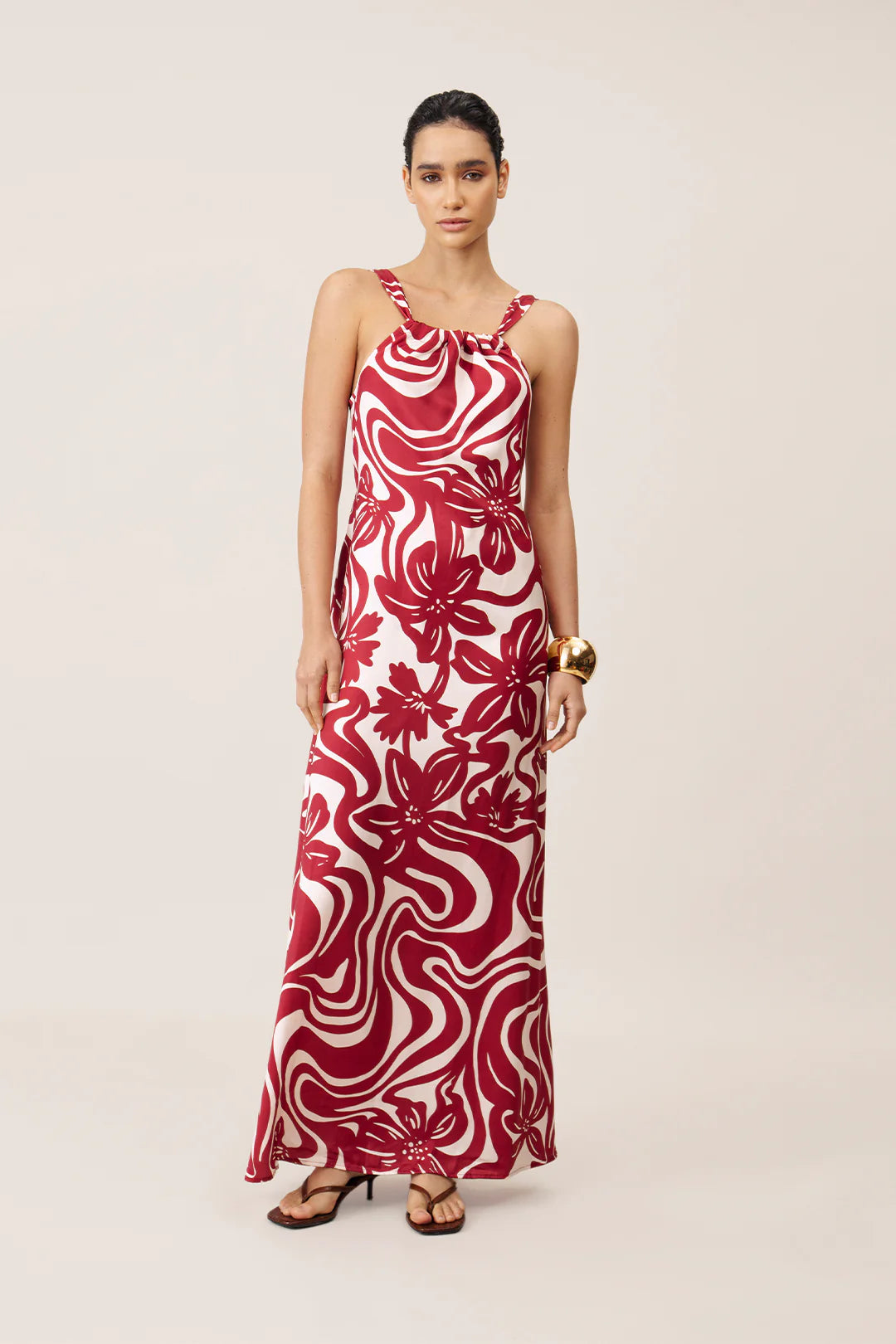 RED FLOWER DRESS