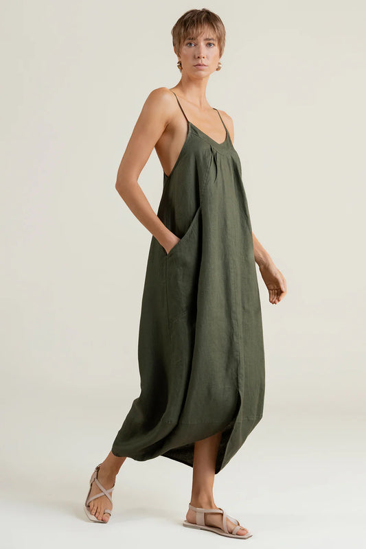 GREEN BALLOON DRESS