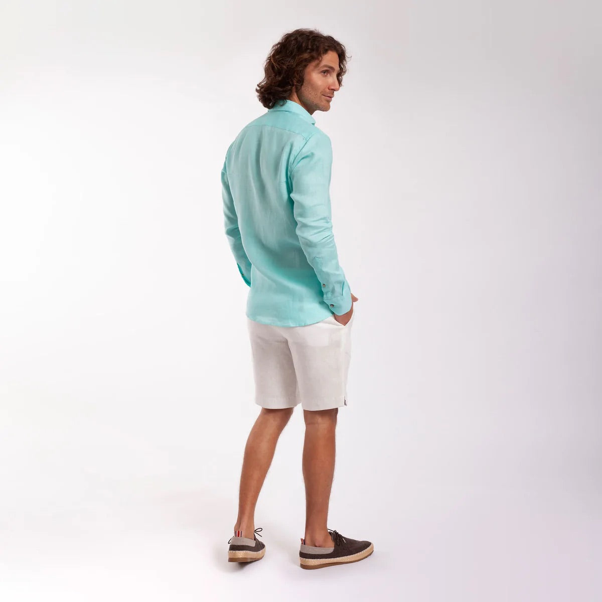 LINEN SHIRT LIGHT GREEN